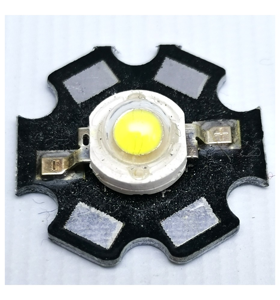 led 3w star WARM WHITE 3000k-3500K luce calda 180-20lumen