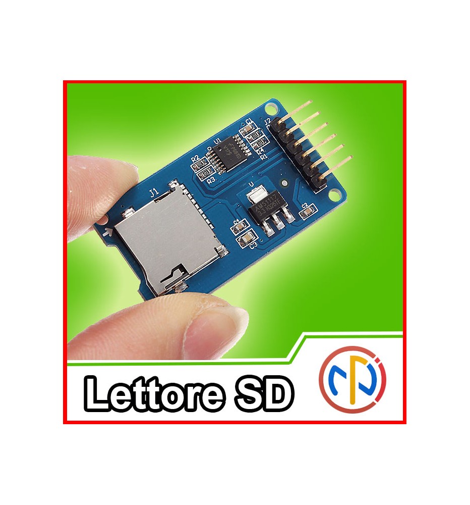 Modulo Lettore Micro SD card mini TF card reader module SPI Arduino