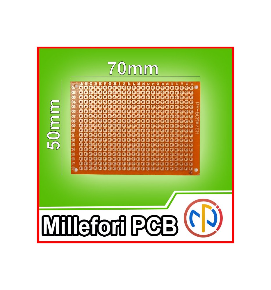 basetta PCB Millefori 5X7CM piastra 2.