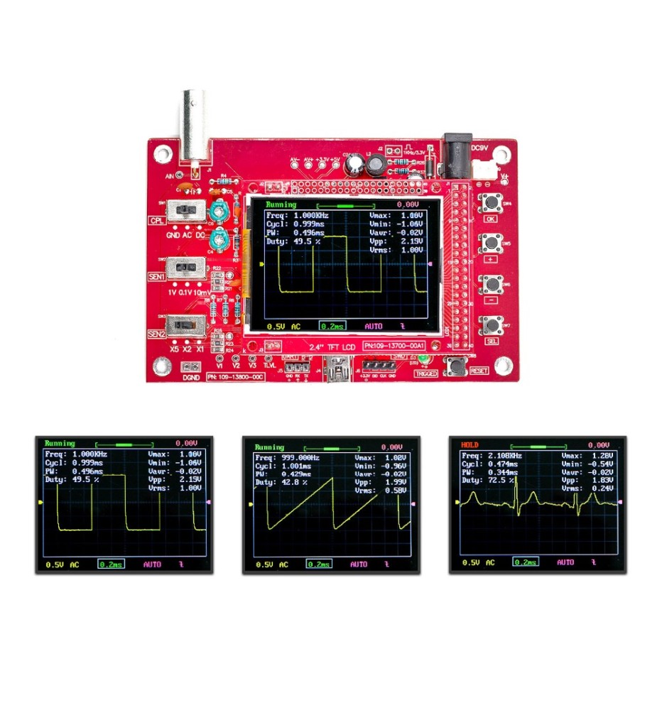 Oscilloscopio diy pcb Rosso DSO138 2.