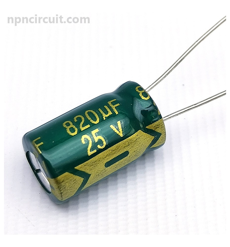 Condensatore 820uf 25V Elettolitico Basso ESR per switcing Hight frequency