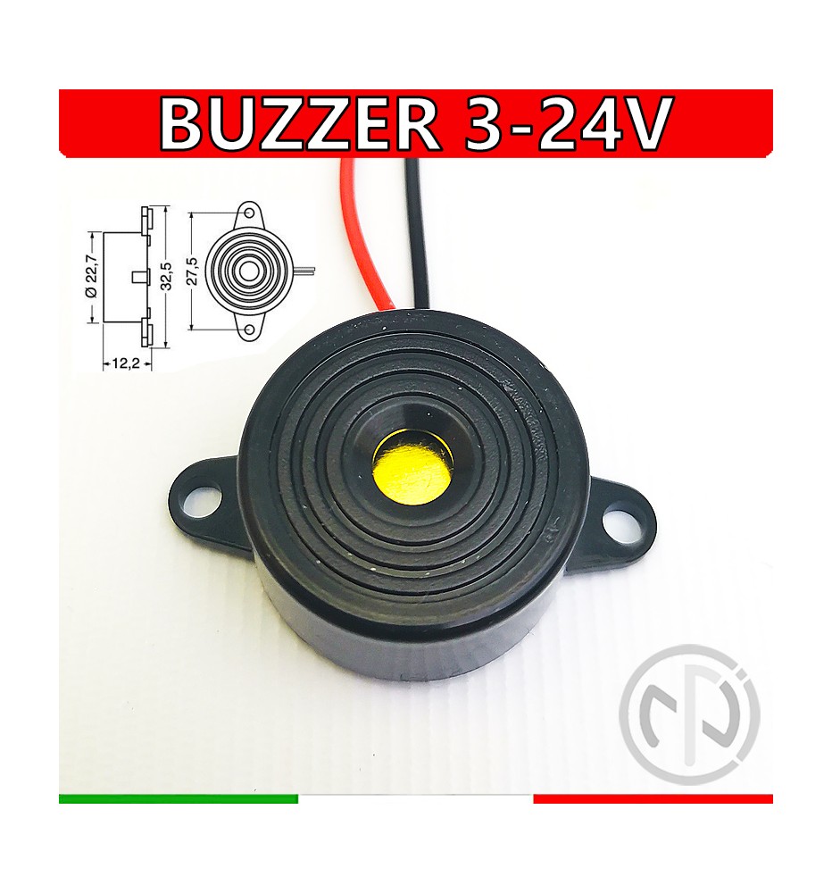 buzzer con filo 3-24V SFM-20B
